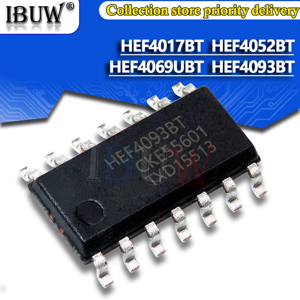 Set 10 chip Linh Kiện Điện Tử HEF4093BT HEF4017BT HEF4052BT HEF4069UBT HEF4093 HEF4017 HEF4052 HEF4069 Hef4069Bb Mới