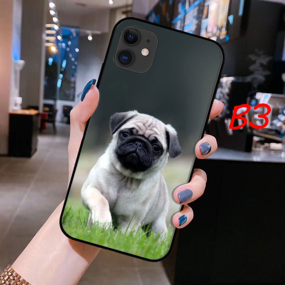 Ốp điện thoại in hình chó Pug đáng yêu cho iPhone 11 Pro Max XS MAX XR X 8 7 6s 6 Plus SE 2020