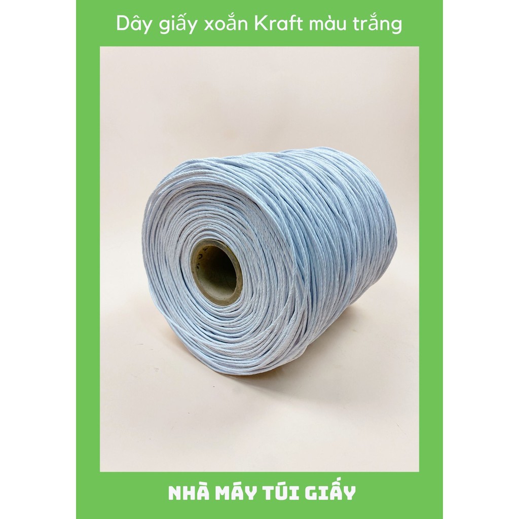 [RẺ NHẤT]  SET 2KG DÂY XOẮN GIẤY MÀU TRẮNG