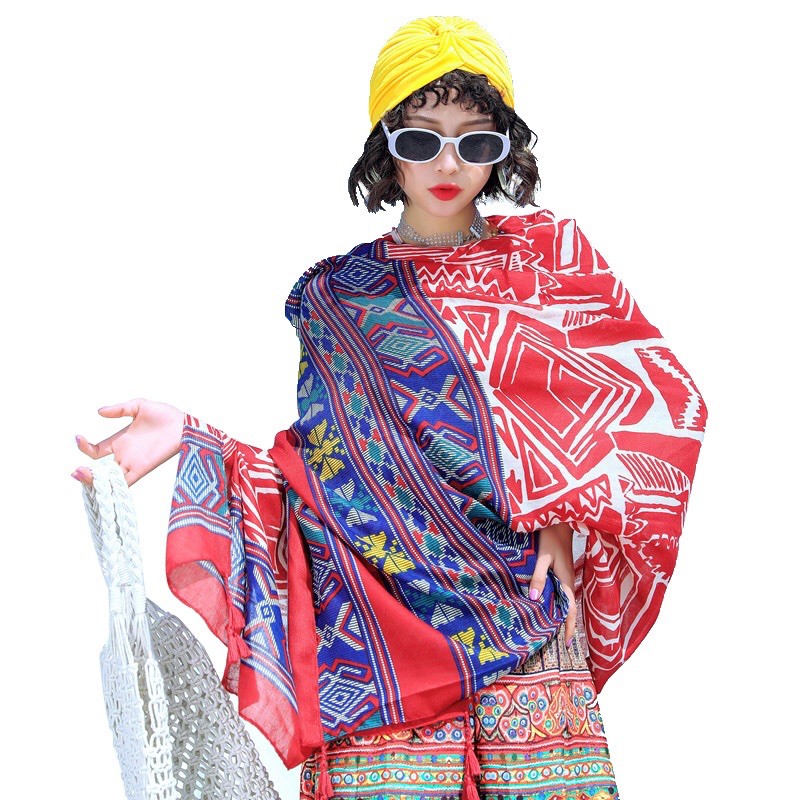 [Nowship]_Khăn Choàng Boho Vintage Đi Biển Hàng Loại 1