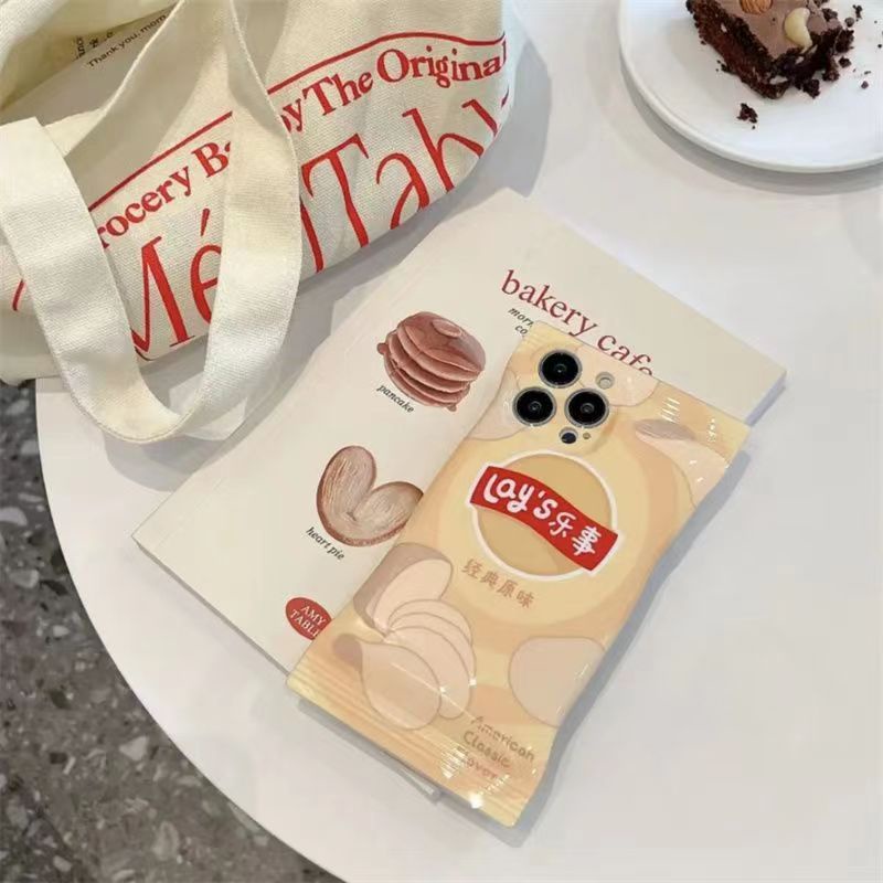 Ốp Điện Thoại Chống Sốc Hình Gói Snack Dễ Thương Cho IPhone 6 6S 7 8 Plus SE 2020 X XR XS Max 11 12 13 14 Pro Max Plus