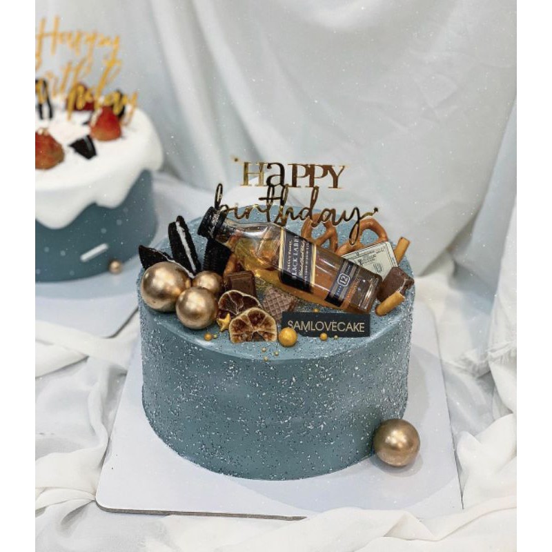 Mô hình chai rượu mini trang trí bánh