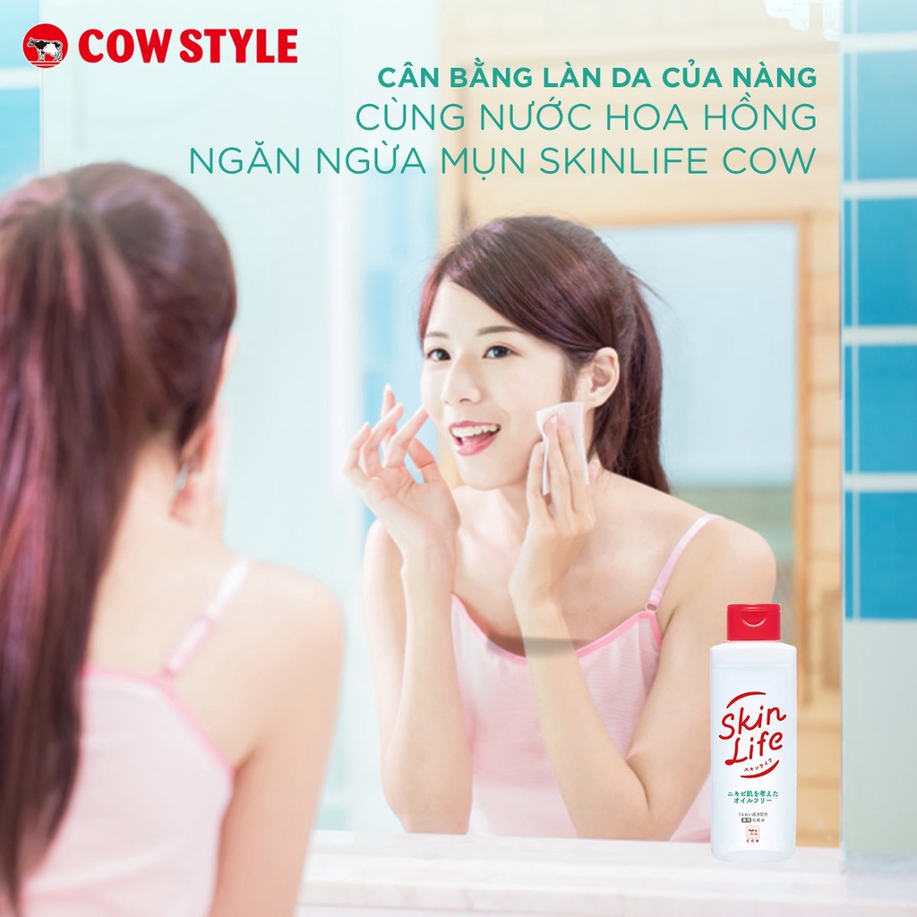 Nước Hoa Hồng Ngăn Ngừa Mụn Cow Skinlife Face Lotion 150ml