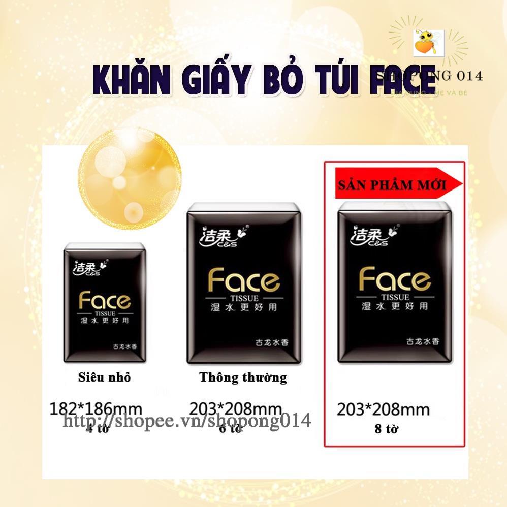 Khăn giấy bỏ túi Face đen 1 thanh 12 gói