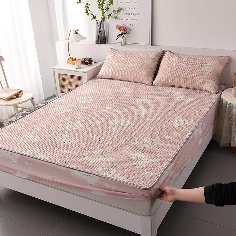 Chiếu điều hòa cao su non bọc đệm mầu sắc mới ,trang nhã ,chất đẹp mát lạnh MỚI