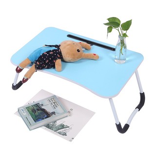 Bàn gỗ mini gấp gọn có khe để ipad
