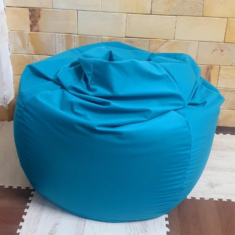 Ghế Lười Hạt Xốp 3ii Home Hình Trái Lê Chất Lượng Cao Màu Xanh Dương Nhạt Size M 80x100cm | Beanbag 3ii Home