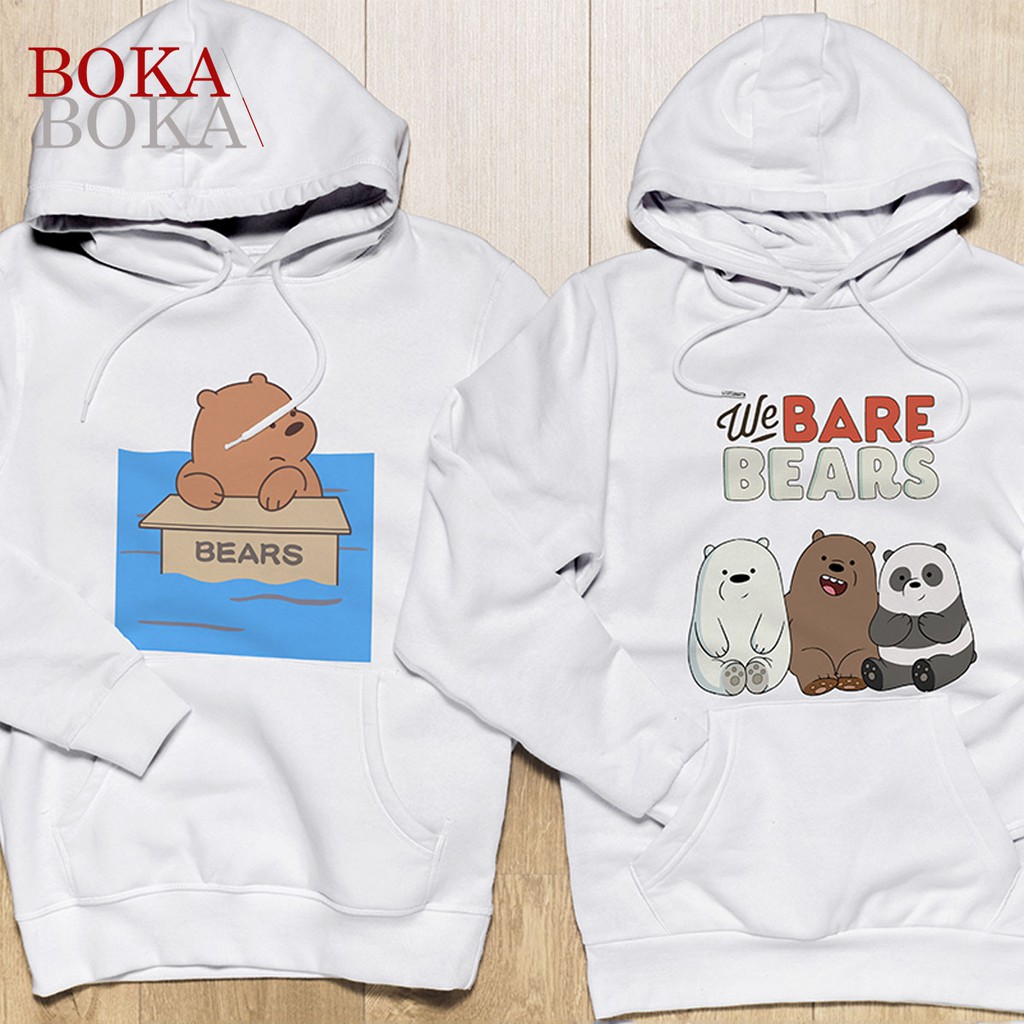 Áo Hoodie Nỉ In Hình We Bare Bears (3 Chú Gấu) Unisex Nam và Nữ