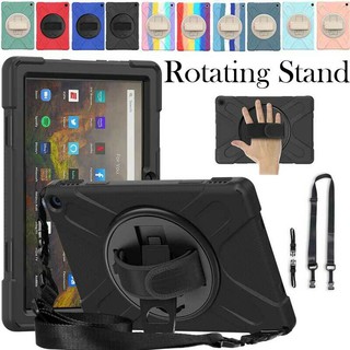 Ốp Bảo Vệ Máy Tính Bảng Kèm Giá Đỡ Xoay Được Cho Amazon Kindle Fire Hd 10 Plus 2021 11th Gen 10.1 "