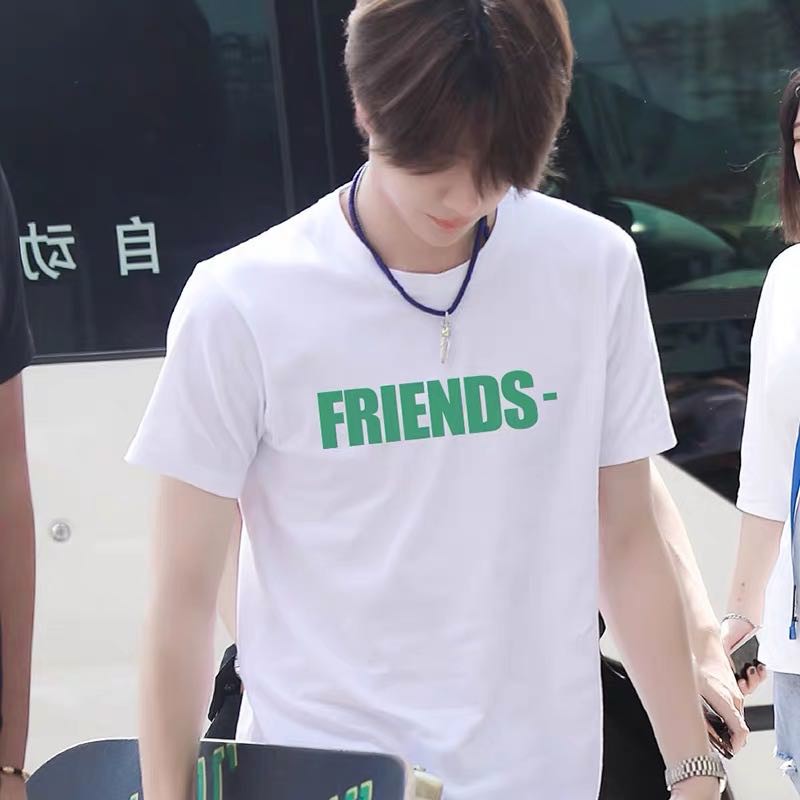 Áo phông FRIENDS_V chất liệu cotton cheap moment cùng Vương Nhất Bác_WangYibo