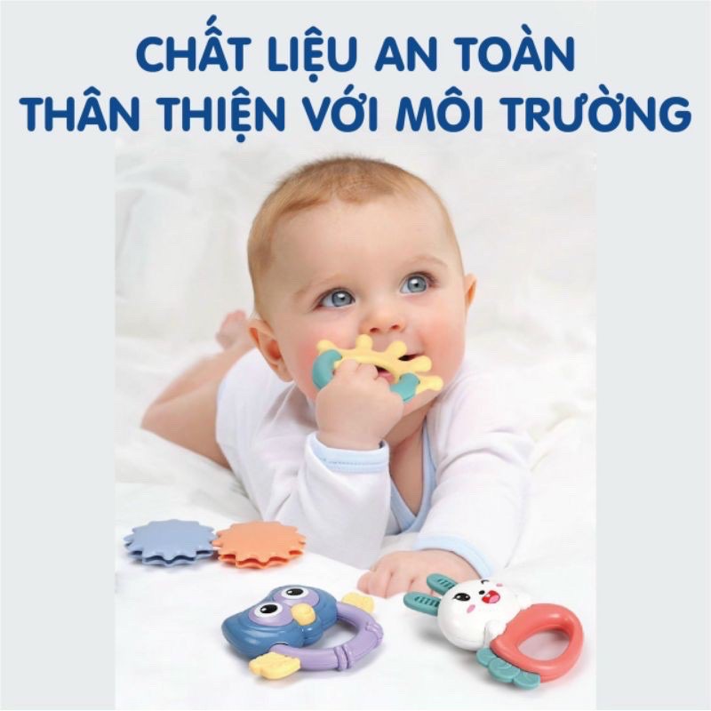 Set xúc xắc 5 món, có đèn nhạc chính hãng Umoo