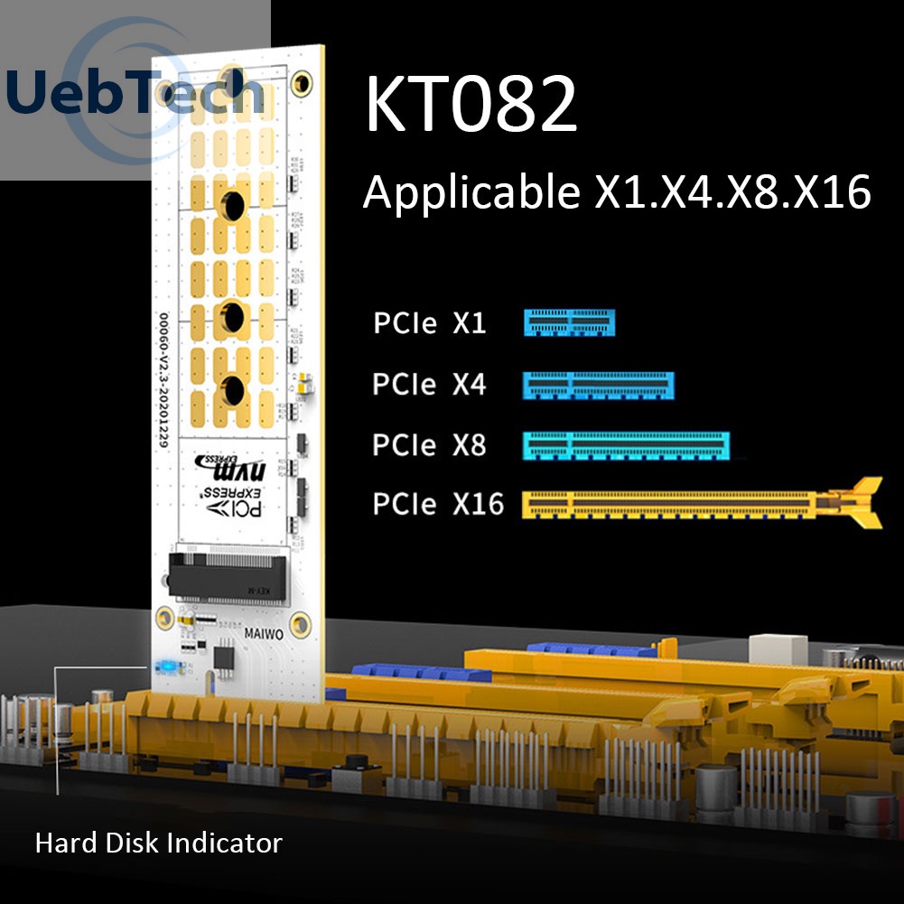 Thẻ chuyển đổi mở rộng ổ cứng Uebtech MAIWO PCIE sang M.2 NVME cho 2230/2242 SSD | BigBuy360 - bigbuy360.vn