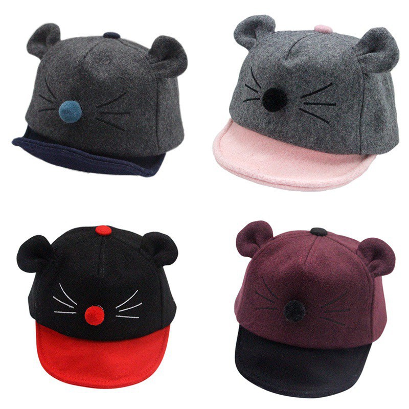 Mũ hình mèo có tai cho bé