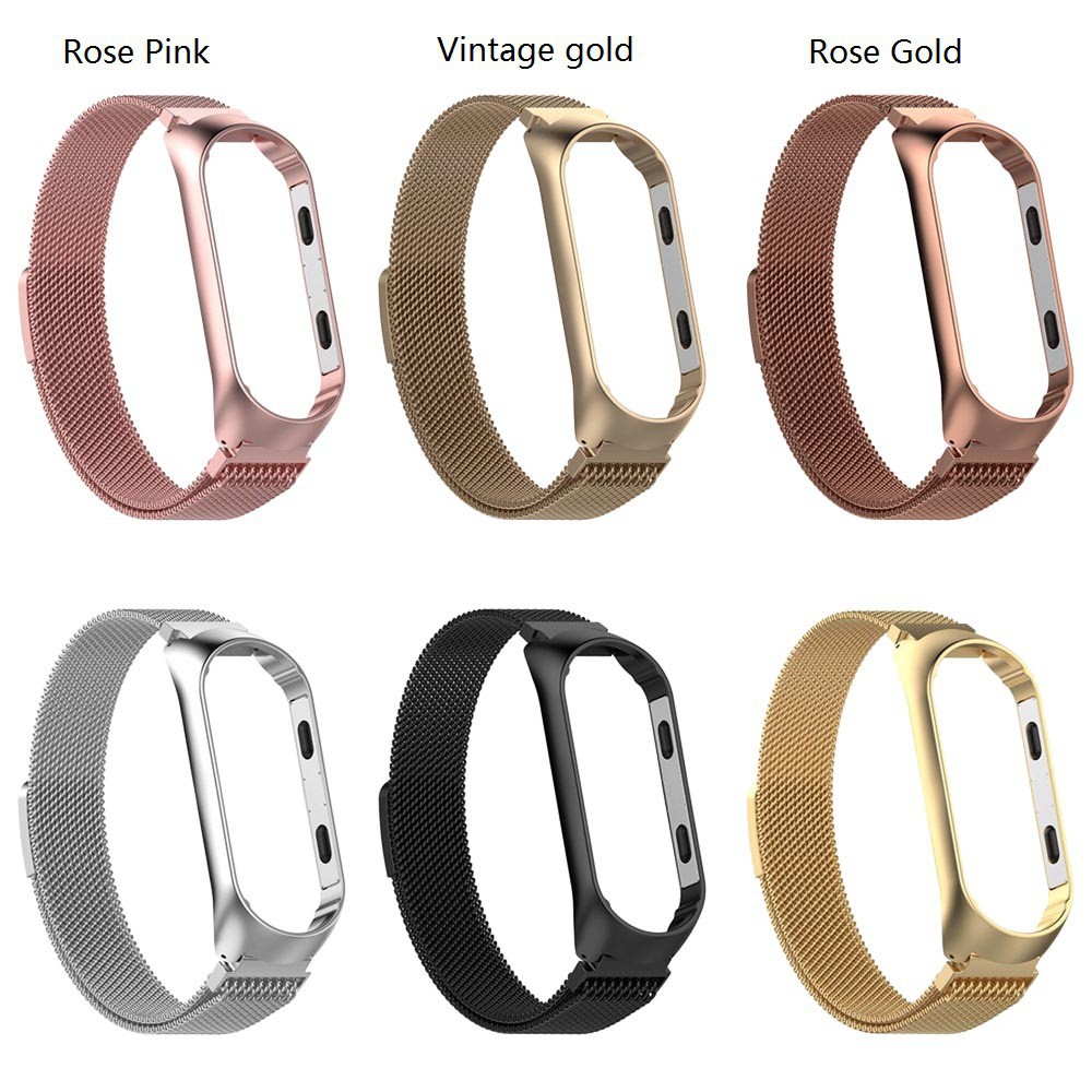 Dây đeo inox Milanese thay thế chuyên dụng cho vòng tay thông minh Xiaomi Mi Band 3 / Mi Band 4