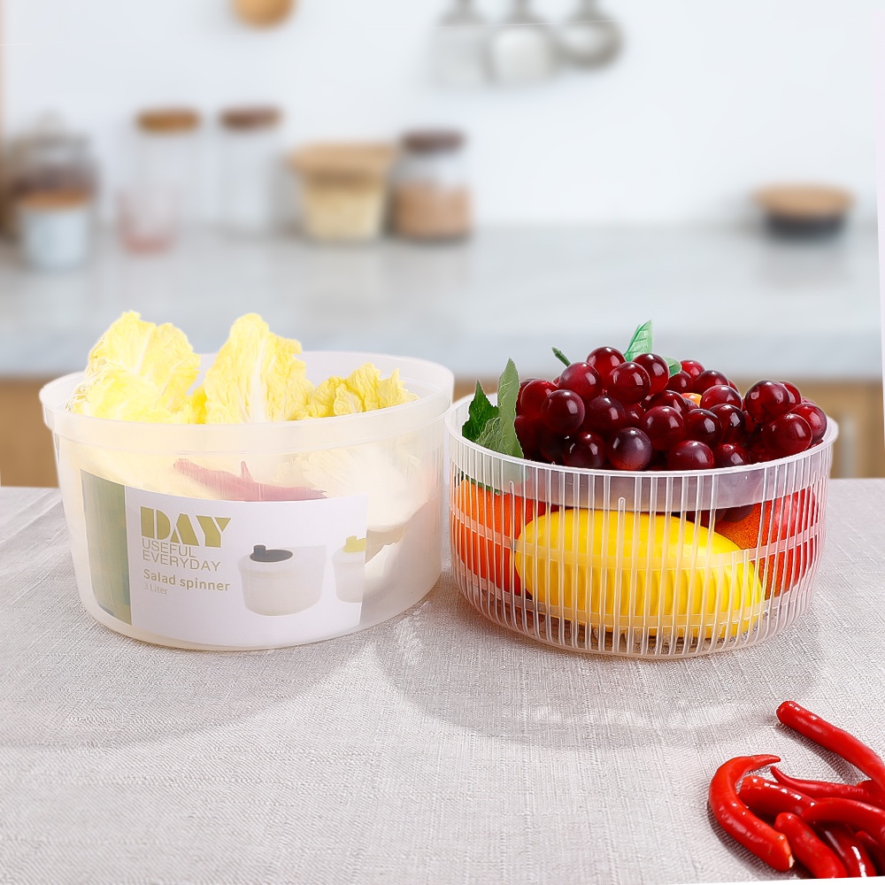 Dụng Cụ Làm Ráo Nước Rau Củ Bằng Nhựa Đơn Giản Đa Năng