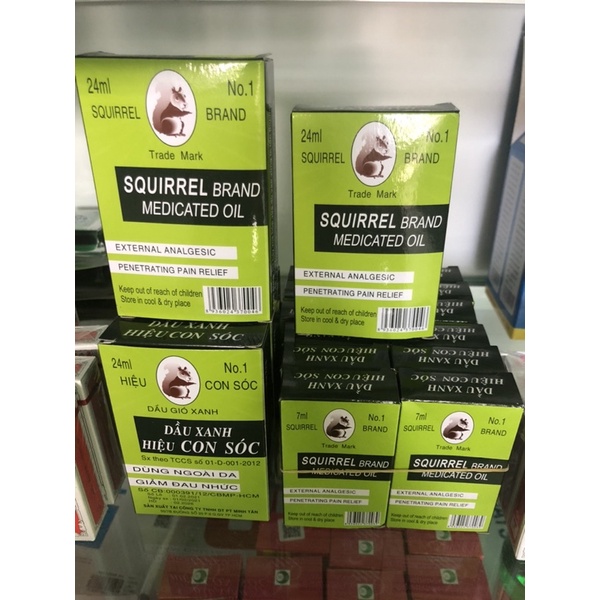 Dầu con sóc 7ml  có sỉ, dầu gió xanh con sóc