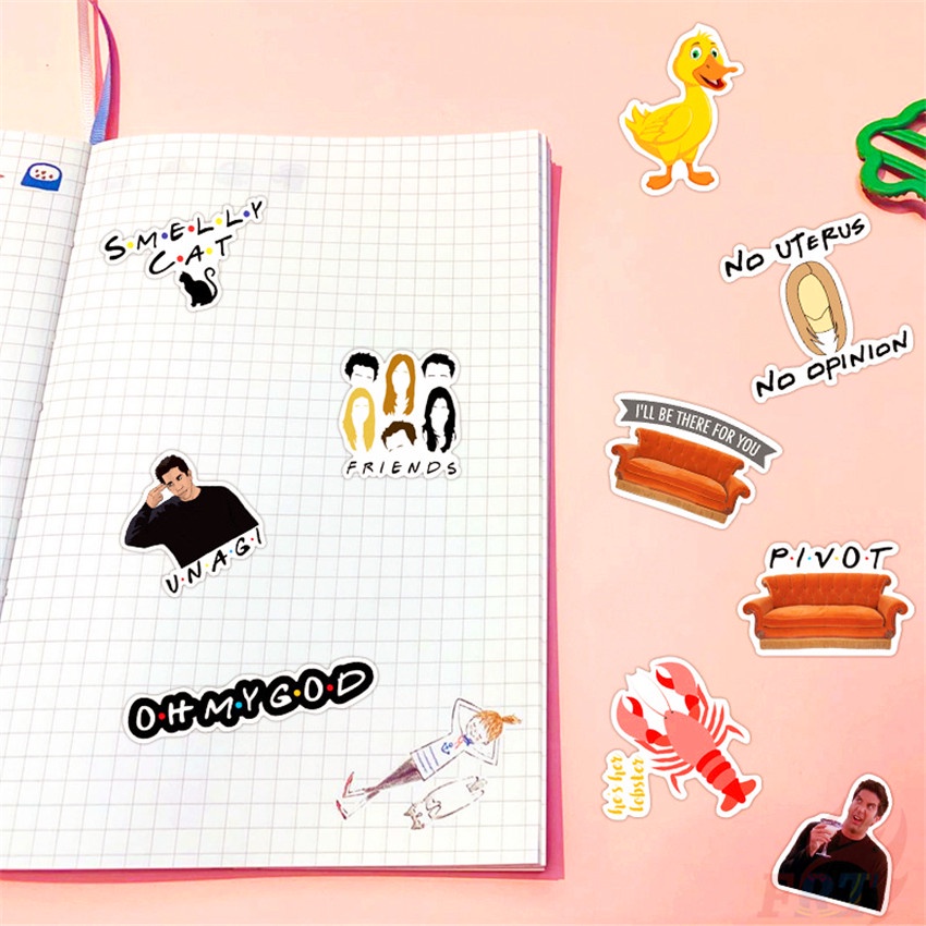 ❉ Friends - Series 01 Stickers ❉ 50Pcs/Set Classical NBC TV Shows DIY Fashion Decals Doodle Stickers