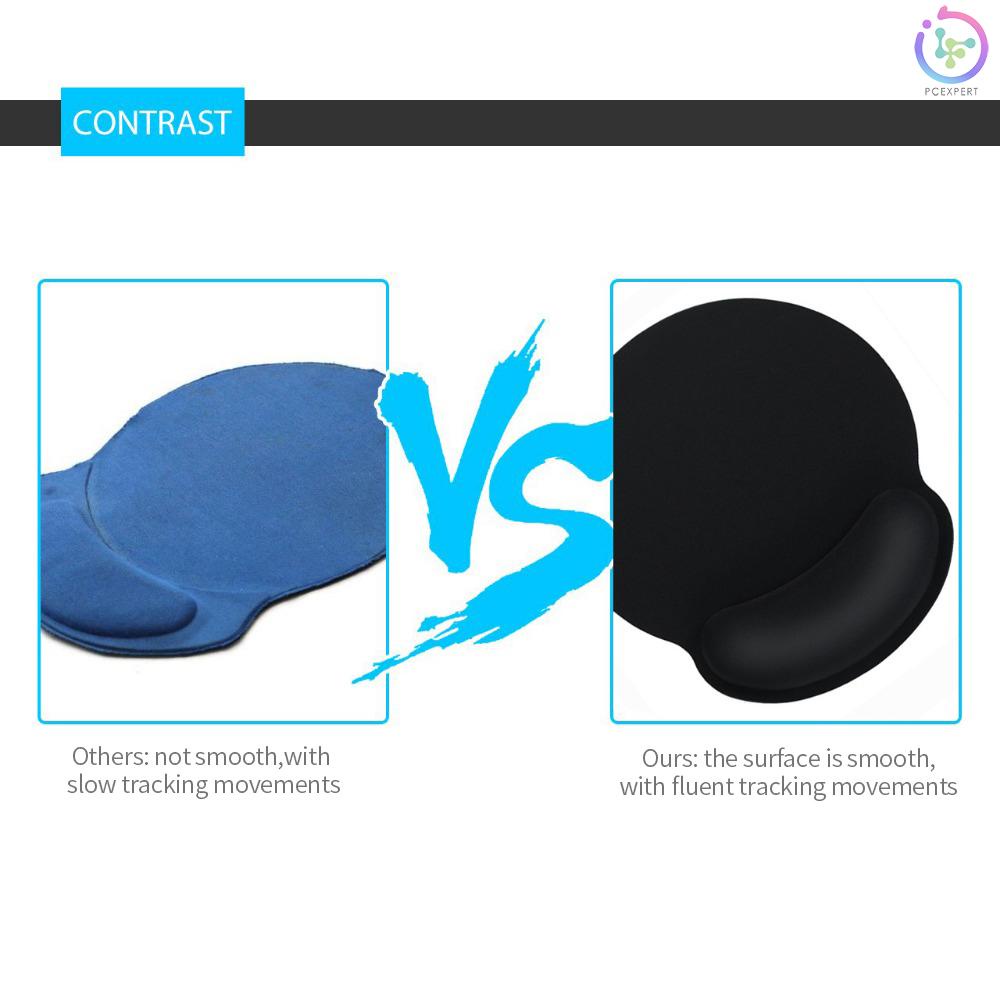 Wrist Rest Mouse Pad Memory Foam Ergonomic Design Office Mouse Pad with Non-slip Wrist Support