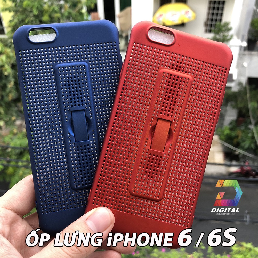 Ốp lưng iPhone 6, iPhone 6S tản nhiệt có lỗ móc tay hoặc làm giá đỡ