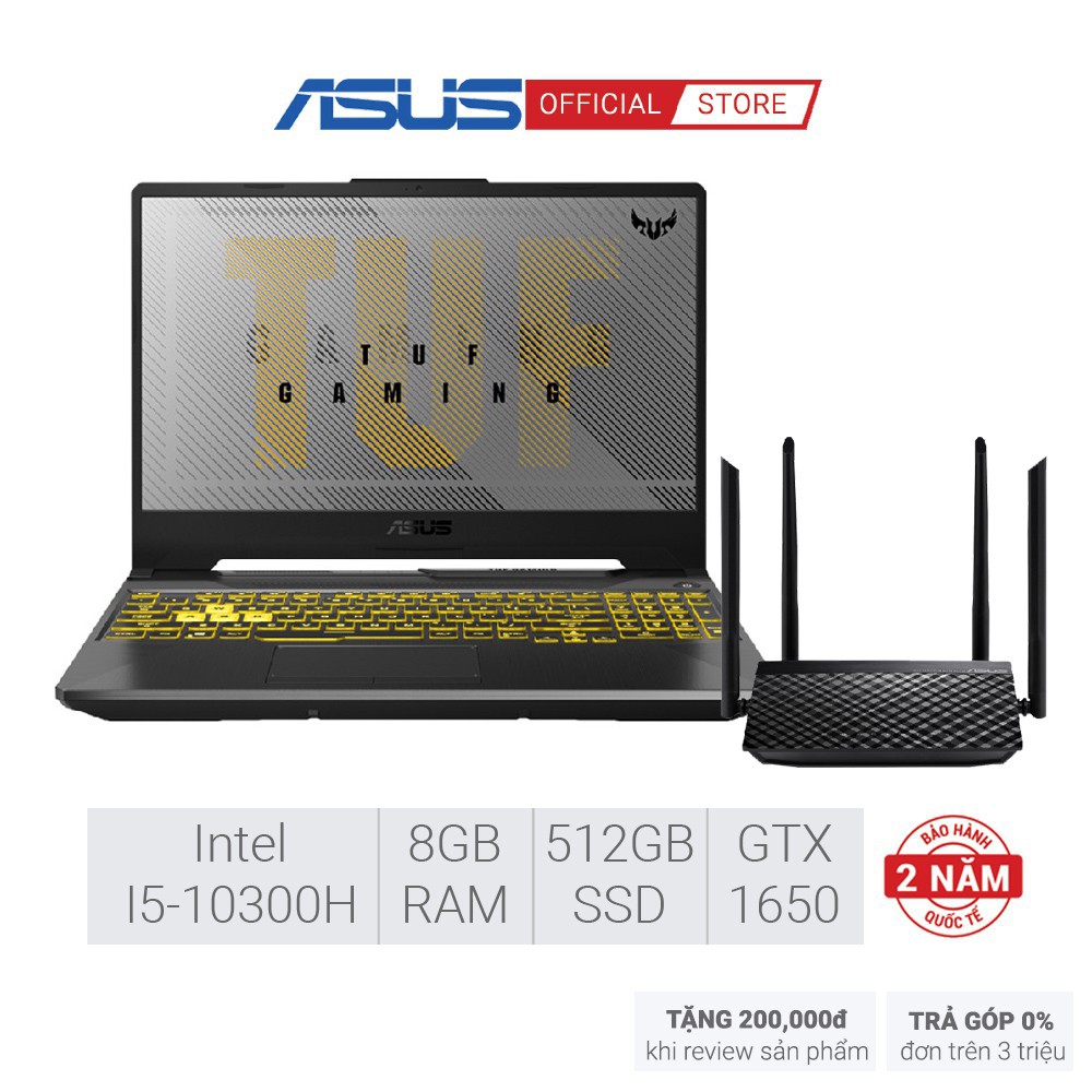 [Mã ELMALL1TR5 giảm 6% đơn 3TR] Laptop ASUS TUF Gaming FX506LI-HN039T I5-10300H 512G SSD15.6'' 8G GTX1650 Ti 4GB | BigBuy360 - bigbuy360.vn