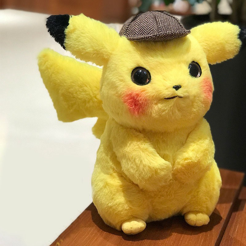 Thú Nhồi Bông Hình Thám Tử Pikachu 28cm Dễ Thương