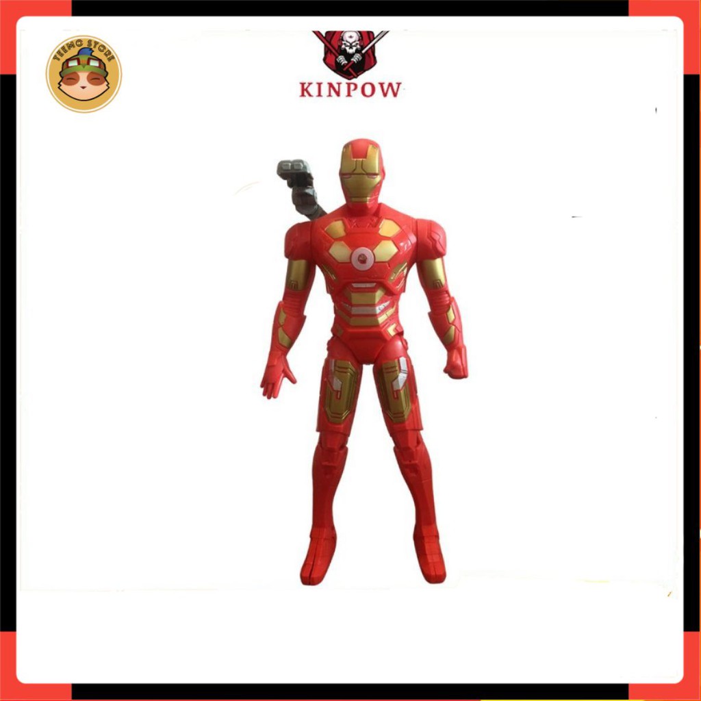 Đồ Chơi Mô Hình IRONMAN Cao 27cm Có Đèn Led Sáng Cử Động Khớp Nhựa Cao Cấp - Teemostores