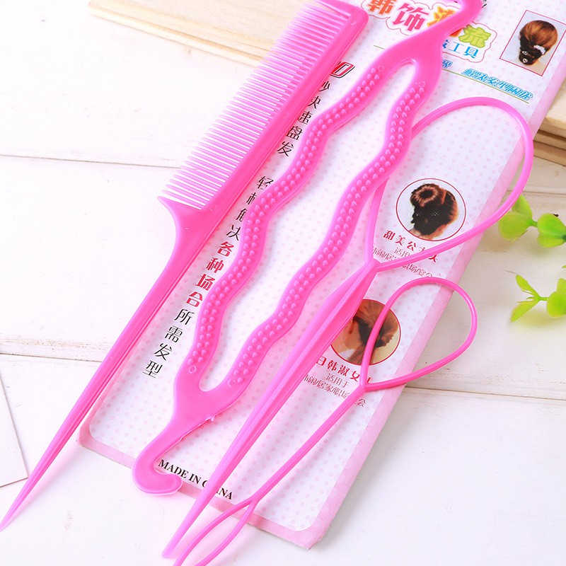 Set dụng cụ luồn tóc 4 món Pison gọn gàng - SP0069 - 01 bộ