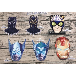 Hình vải may mặt nạ siêu anh hùng 02(ko keo) phụ kiện may mặc trang trí quần áo, handmade,DIY