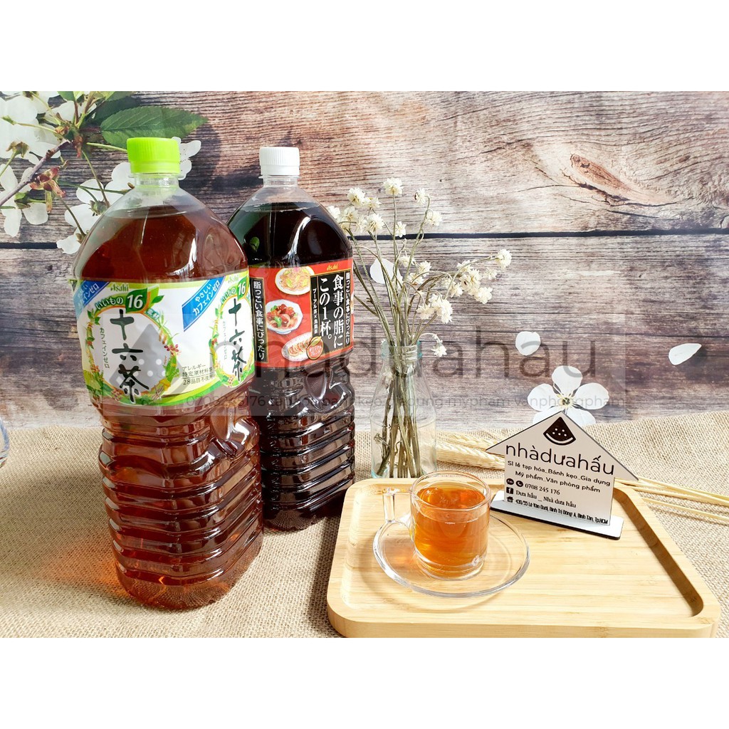 Một chai nước trà ô long/ trà ngũ cốc matcha giảm cân Asahi Nhật Bản 2000ml | BigBuy360 - bigbuy360.vn