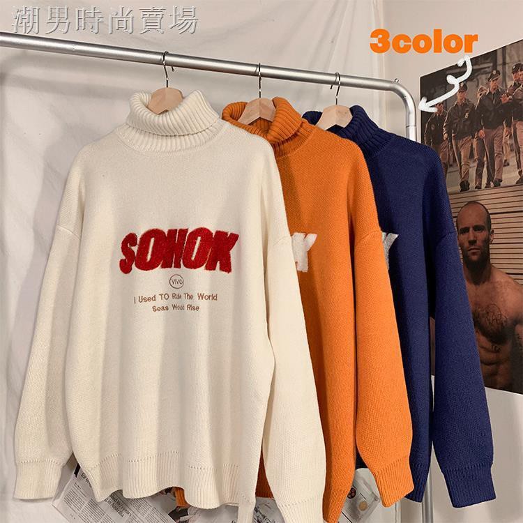 Áo Sweater Cổ Lọ Chất Liệu Dày Dặn Thời Trang Thu Đông Cho Cặp Đôi