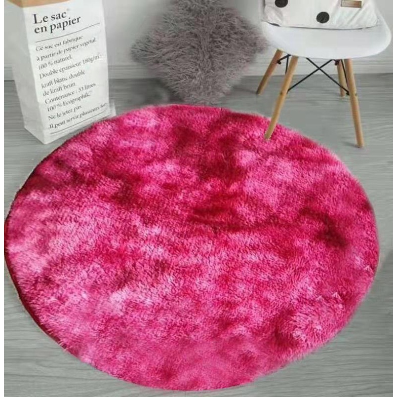 Thảm lông loang Muji hình tròn 1m