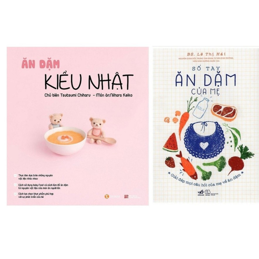 Sách - combo 2 cuốn Ăn dặm kiểu nhật, sổ tay ăn dặm của mẹ