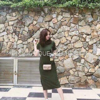 Váy body xẻ tà