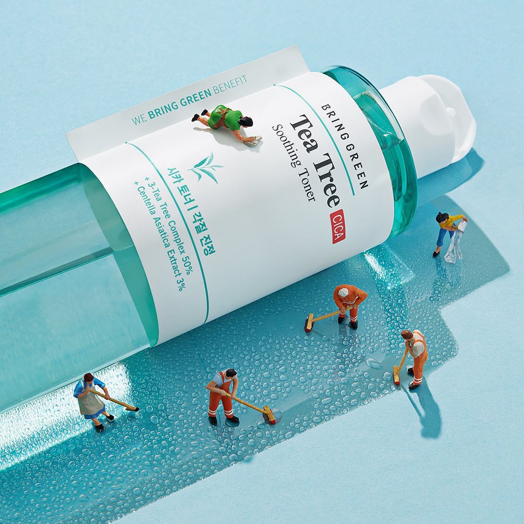 Nước hoa hồng BRING GREEN TEA TREE CICA SOOTHING TONER 250ml