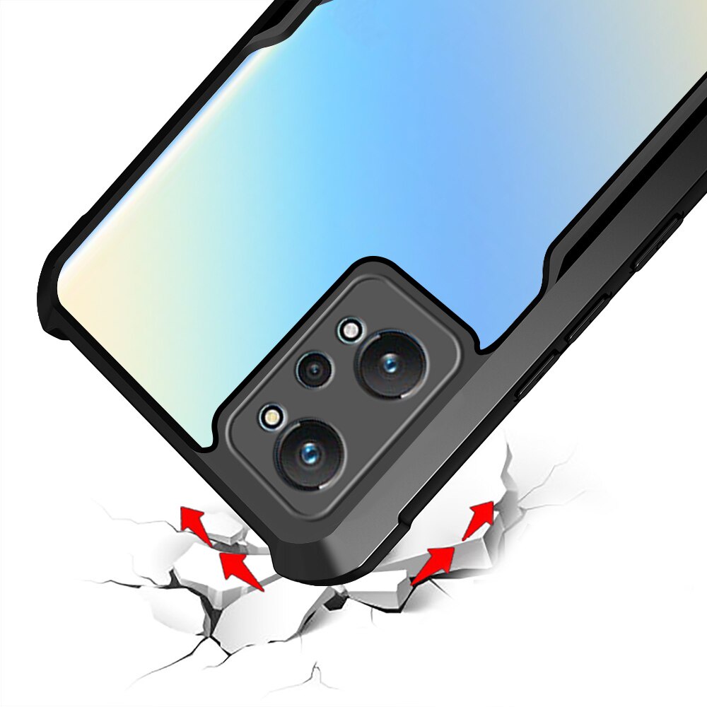 Realme GT2 Pro 6.7'' Shockproof Heavy PC Back Cover For Realmy Realmi GT2Pro GT 2 Pro Transparent Acrylic Protective Case Fundas
