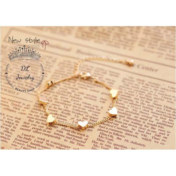 Vòng tay ngôi sao , Lắc tay trái tim phong cách nữ tính nhẹ nhàng DL.Jewelry