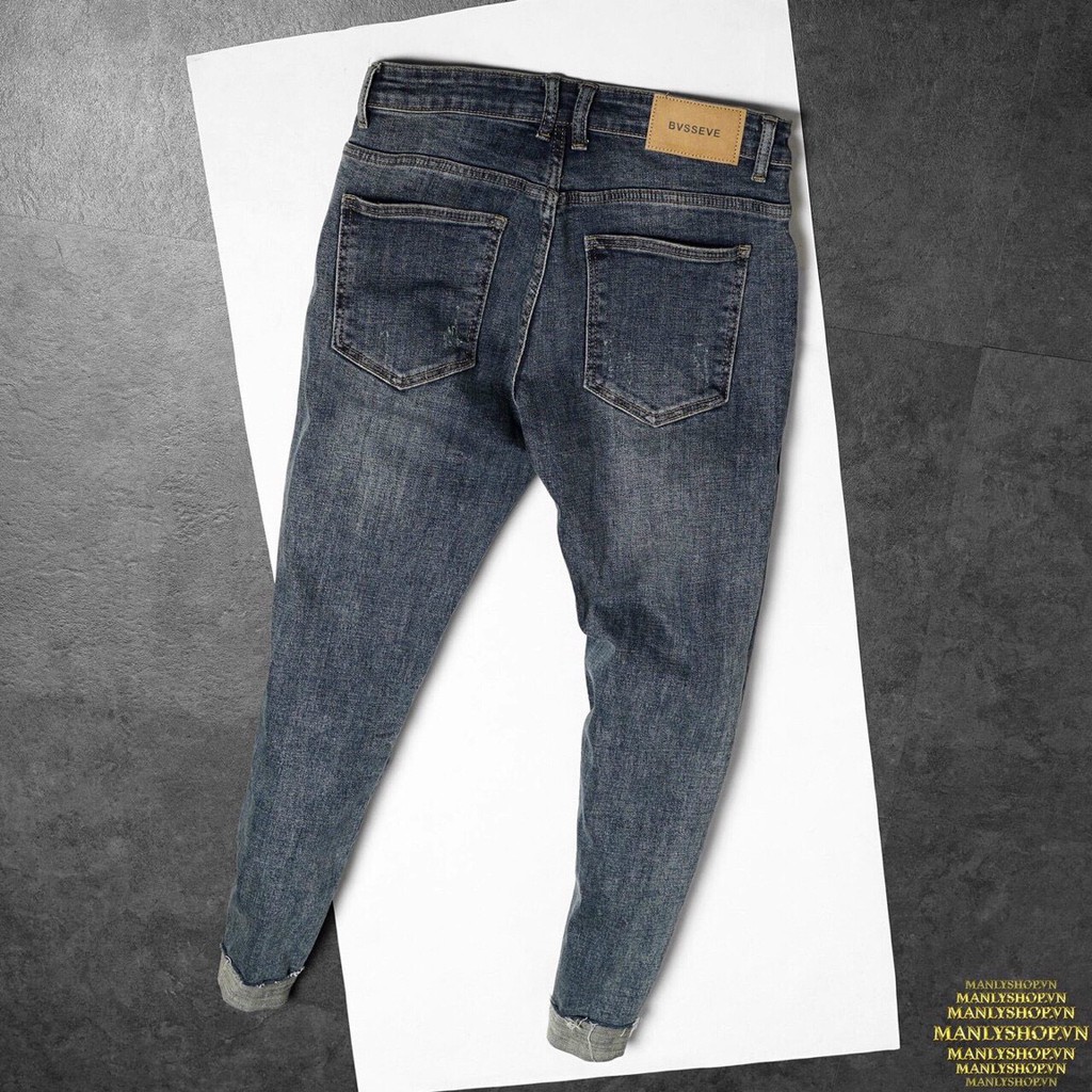 Quần Jean Nam Màu Xanh Rách 🔵 𝐅𝐑𝐄𝐄 𝐒𝐇𝐈𝐏 🔵 Quần Bò Nam Co Giãn Thời Trang Hpfashion - Qjnhp013 | BigBuy360 - bigbuy360.vn