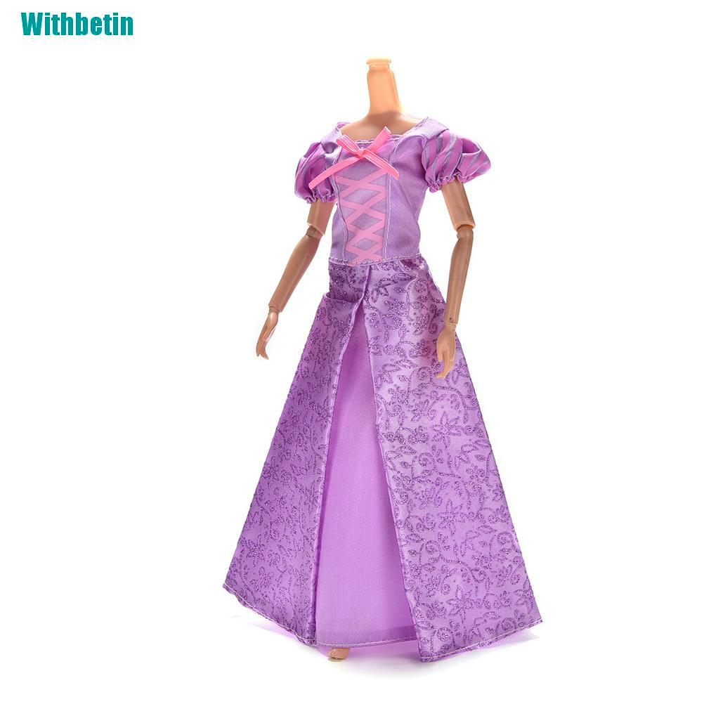 1 Đầm Công Chúa Màu Tím Cho Búp Bê Barbie