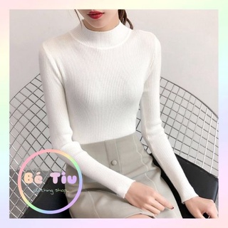 Áo len ôm cổ lọ 3 phân tay dài | bé tiu clothing