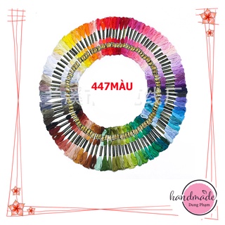 Set 10 tép Chỉ thêu tùy chọn, chỉ hãng DC-CXC đủ  447 màu. Nhắn shop để chọn mã màu