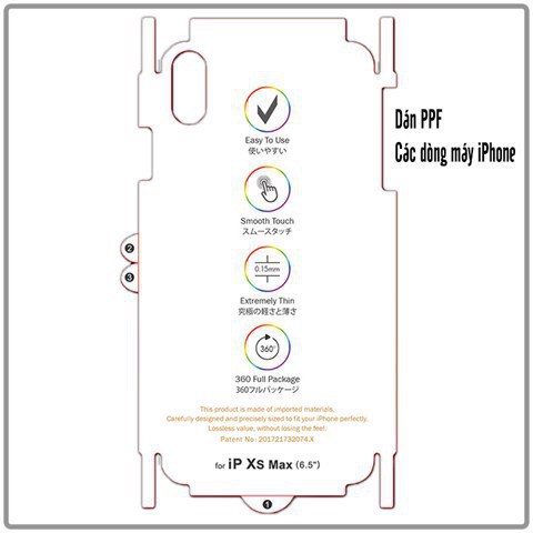 Miếng dán ppf mặt sau 5/5s/6/6plus/6s/6splus/7/7plus/8/8plus/x/xs/11/12/pro/max/plus/promax - Iphone