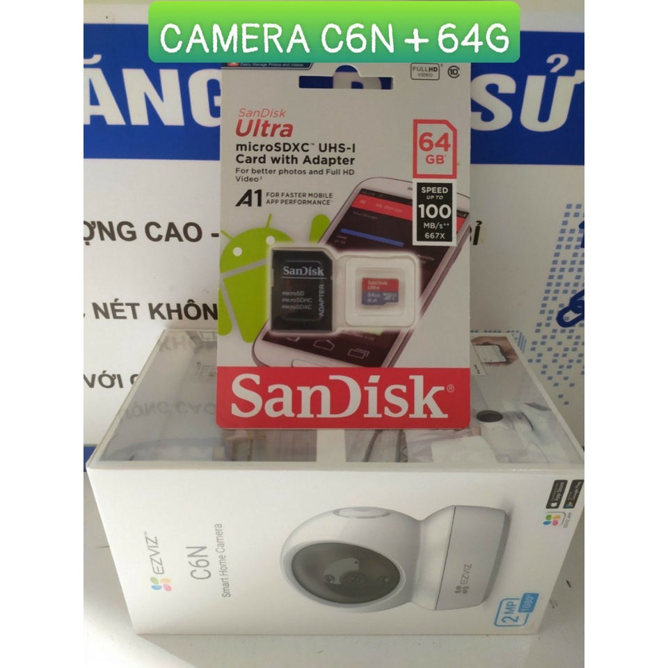 Camera IP Wifi Xoay 360 EZVIZ C6N 1080P 2MPX, Chính Hãng New 100%, Kèm hẻ nhớ 32G/64G [Tùy chọn]