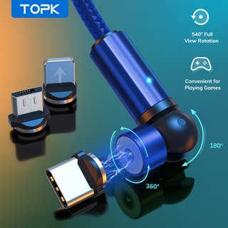 Cáp sạc topk am68 đầu micro usb type c cho iphone 11 huawei xiaomi oppo vivo