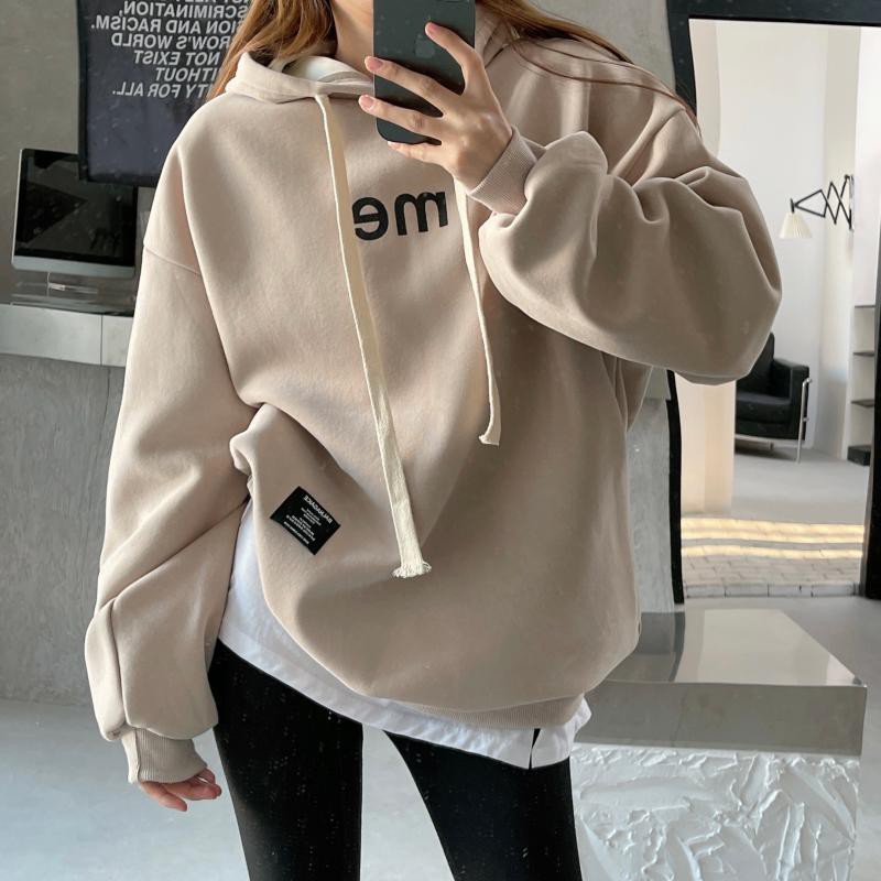 Áo Hoodie Nữ VIESTAR hoodie vintage áo nỉ form rộng tay dài Hàn Quốc ME