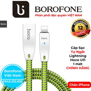 Cáp Sạc Hoco U11 Tự Ngắt Dài 1M - Chính Hãng - Chân Lightning iPhone - Siêu Xịn - Siêu Rẻ - Siêu Bền