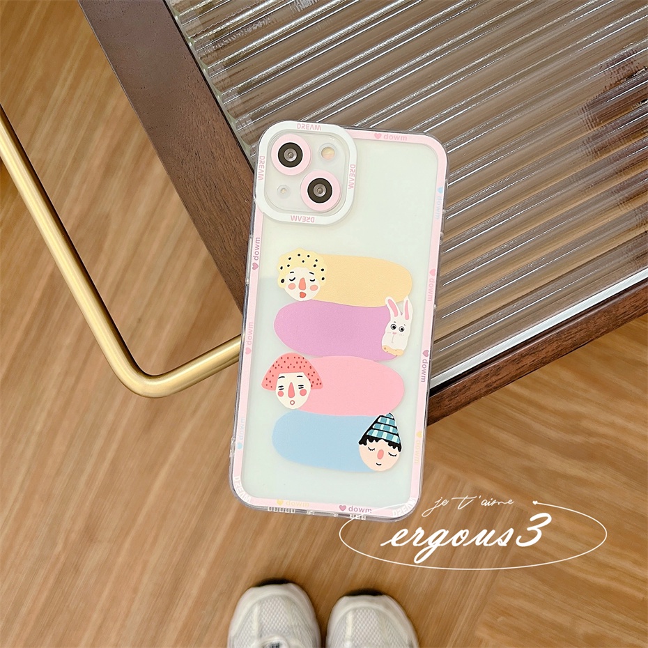 Ốp Điện Thoại Họa Tiết Hoạt Hình Nhiều Màu Sắc Cho iPhone 13 12 11 Pro Max SE2020 X XR Xs Max 7 8