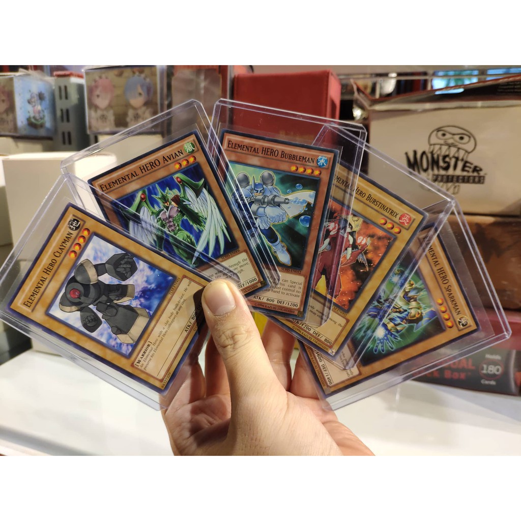 [ Dưa Hấu Yugioh ] Lá bài thẻ bài Combo 5 anh hùng nguyên tố Elemental HERO - Tặng bọc bài nhựa bảo quản