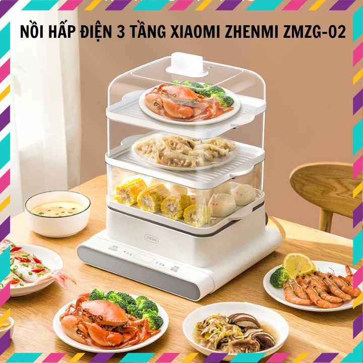 Nồi hấp điện 3 tầng Xiaomi máy hấp điện 3 tầng Zhenmi ZMZG-02