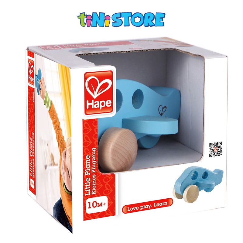 tiNiStore-Đồ chơi gỗ mô hình máy bay mini (xanh) Hape E0050