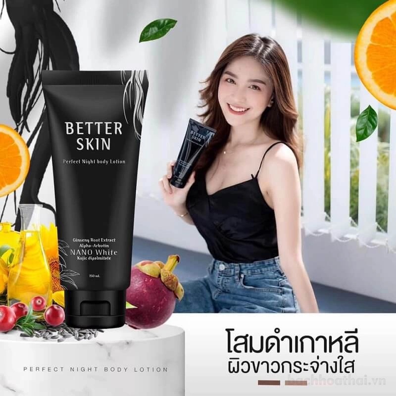 Lotion dưỡng thể Better Skin 150ml tinh chất sâm đen, bật tông trắng sáng